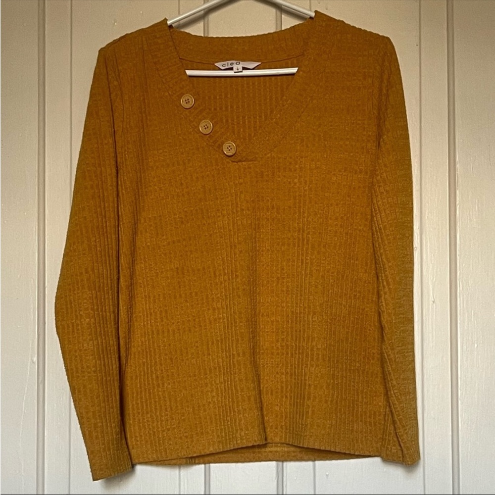 Fall-yellow Cleo Sweater EUC!!!